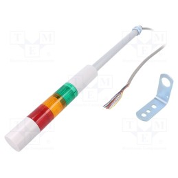 1 pcs x PATLITE - LR4-302LJBW-RYG - Signaller: signalling column, LED, red/amber/green, 24VDC, IP54