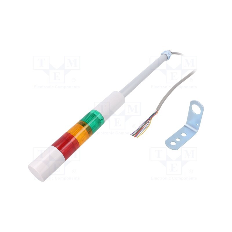 1 pcs x PATLITE - LR4-302LJBW-RYG - Signaller: signalling column, LED, red/amber/green, 24VDC, IP54