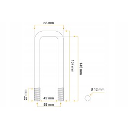 M12 square clamp, cable clamp, bracket