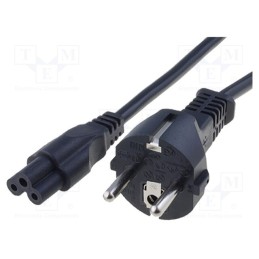 1 pcs x SCHURTER - 6052.0042 - Cable, 3x0.75mm2, CEE 7/7 (E/F) plug,IEC C5 female, PVC, 2m, 2.5A