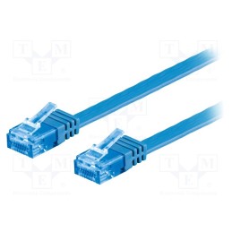 1 pcs x Goobay - 96328 - Patch cord, U/UTP, 6a, stranded, Cu, PVC, blue, 3m, 32AWG