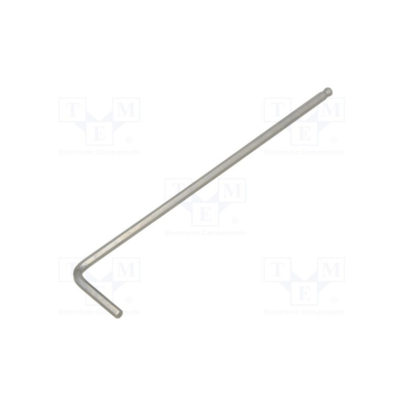 1 pcs x BAHCO - SS324-2 - Wrench, hex key,spherical, HEX 2mm, Overall len: 85mm, long