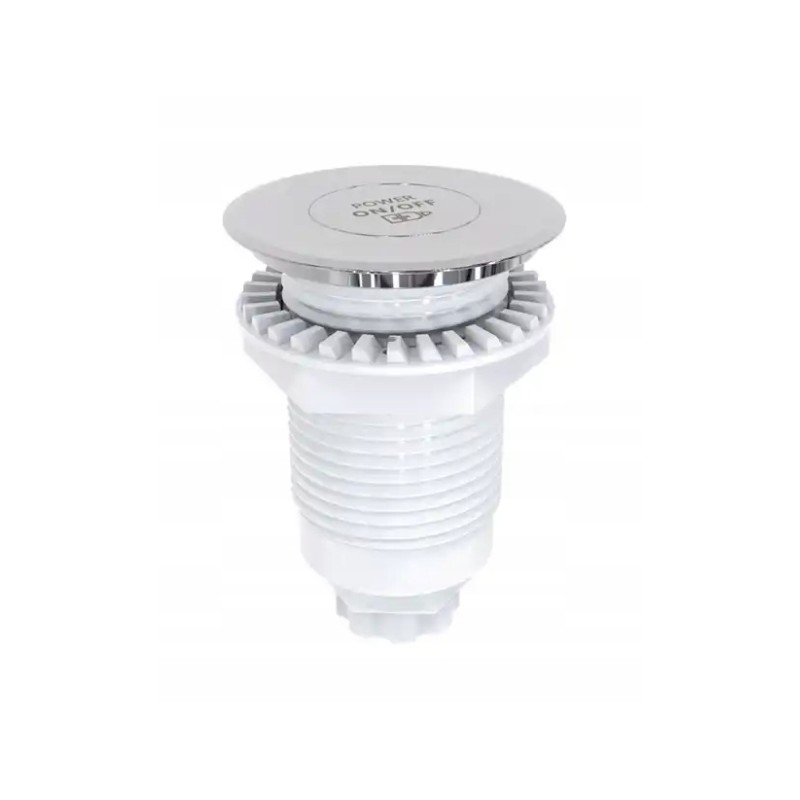 Pneumatic switch for aero hydro massage, chrome