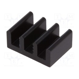 2 pcs x FISCHER ELEKTRONIK - ICKSMDM10SA - Heatsink: extruded, black, L: 10mm, W: 14mm, H: 6mm, 66K/W, aluminium