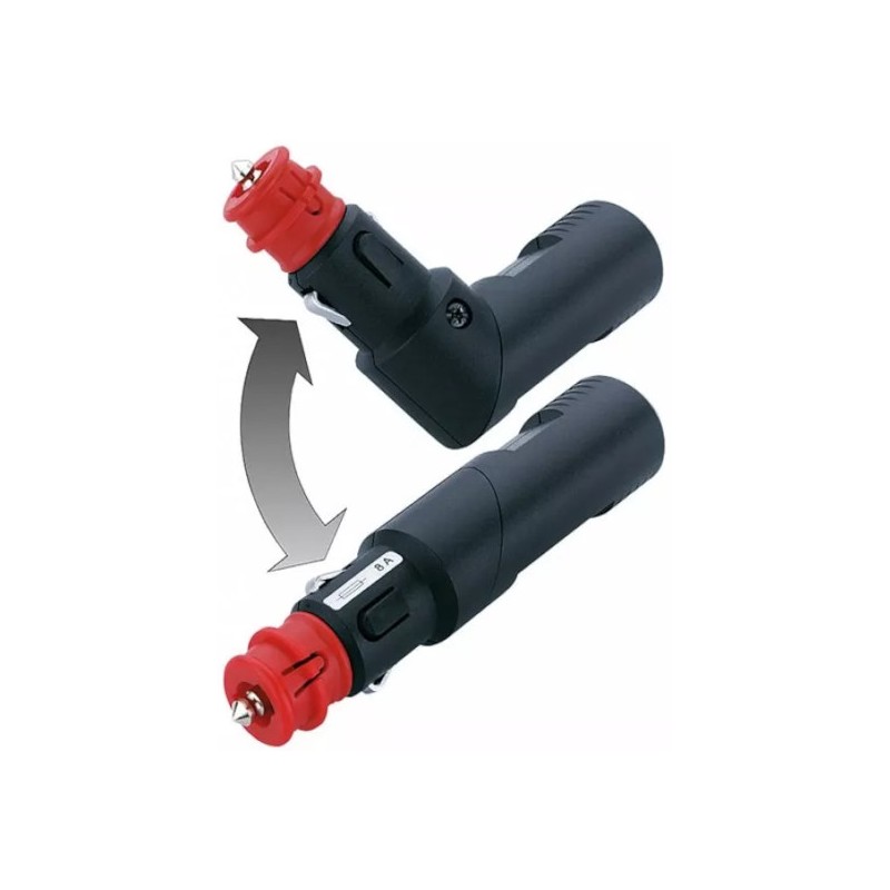 Angle plug, cigarette lighter socket plug pro car 8a 12 24v