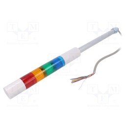 1 pcs x PATLITE - LR4-402LJBW-RYGB - Signaller: signalling column, LED, red/amber/green/blue, 24VDC