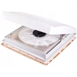 Roof window with vent motorized thule fan