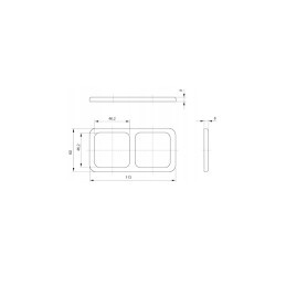 Schuko socket frame 230v, double white