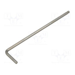 1 pcs x BAHCO - SS324-2.5 - Wrench, hex key,spherical, HEX 2,5mm, Overall len: 93mm, long