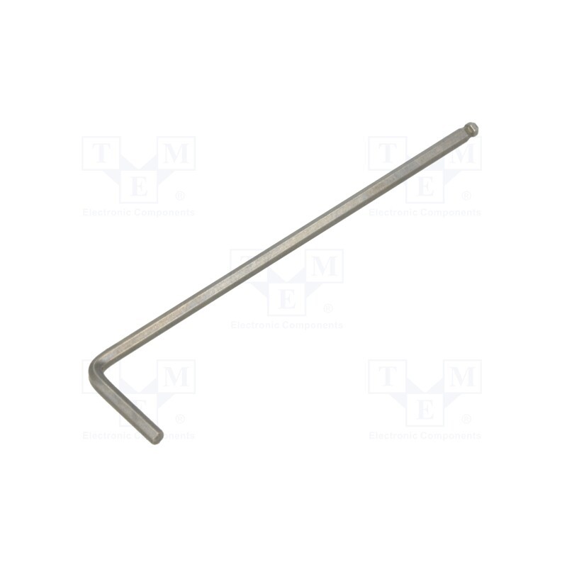 1 pcs x BAHCO - SS324-2.5 - Wrench, hex key,spherical, HEX 2,5mm, Overall len: 93mm, long