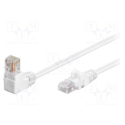 1 pcs x Goobay - 94163 - Patch cord, U/UTP, 5e, stranded, CCA, PVC, white, 1m, 26AWG