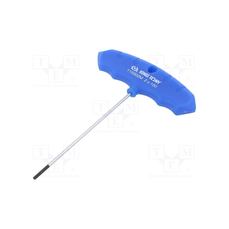 1 pcs x KING TONY - 115502MR - Wrench, hex key, HEX 2mm, Overall len: 137mm, tool steel