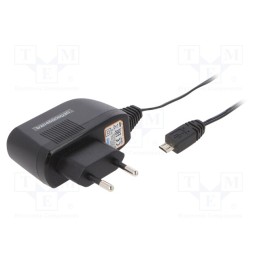 1 pcs x AIMTEC - AMA5EU1-050100Y - Power supply: switched-mode, plug, 5VDC, 1A, 5W, Plug: EU, 73%, black