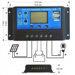 Solar kit 360w solar panel charging controller 30a 12 24v