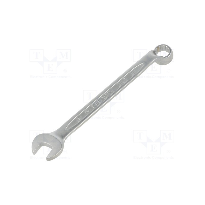 1 pcs x KING TONY - 1067-10 - Wrench, bent,combination spanner, 10mm, Chrom-vanadium steel
