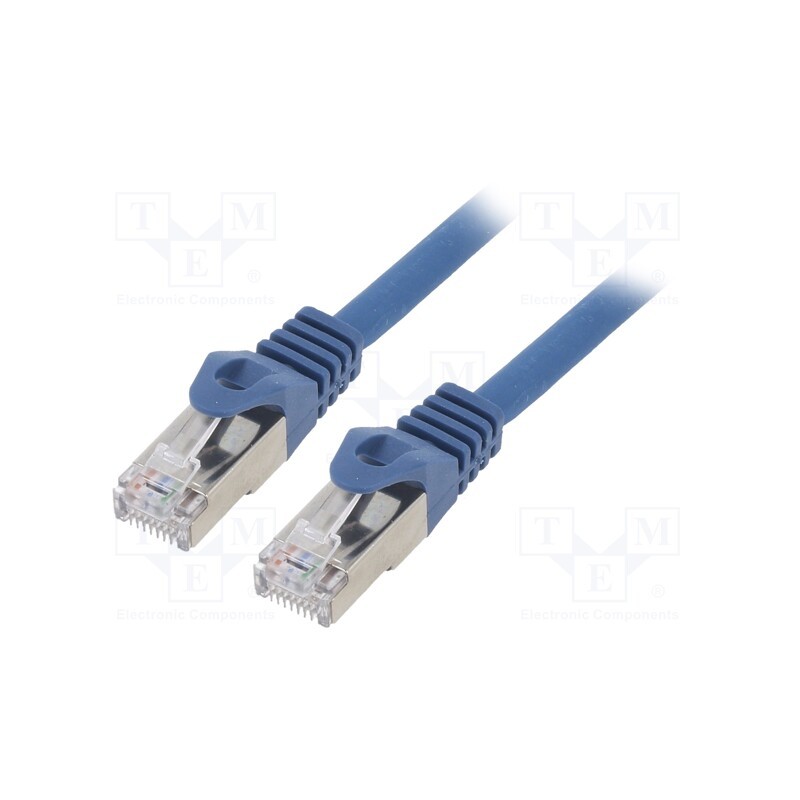 1 pcs x GEMBIRD - PP6A-LSZHCU-B-0.25M - Patch cord, S/FTP, 6a, solid, Cu, LSZH, blue, 0.25m, 27AWG