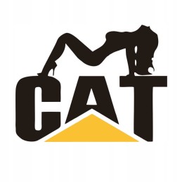Caterpillar lady logo inscription sticker up to 20cm 2 pcs