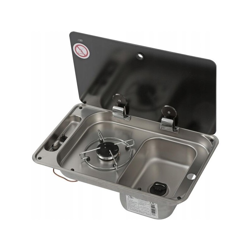 1-burner stove with a can sink