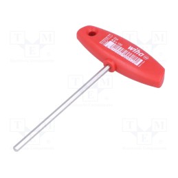 1 pcs x WIHA - 912 - Wrench, hex key, HEX 4mm, Overall len: 126mm, Kind of handle: T