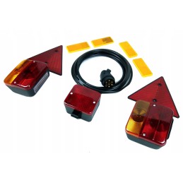 Set of rear lamps, combined reflectors, 7-pin cable