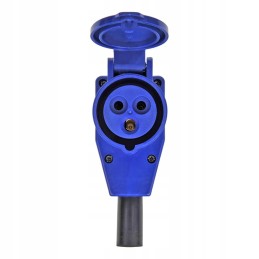 CEE adapter plug, right angle connector with socket