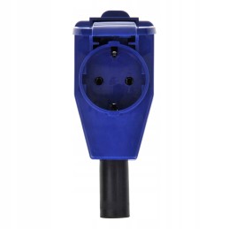 CEE adapter plug, right angle connector with socket