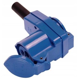 CEE adapter plug, right angle connector with socket