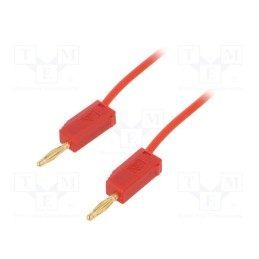 1 pcs x STu00c4UBLI - 28.0039-03022 - Test lead, 60VDC, 30VAC, 10A, banana plug 2mm,both sides, red
