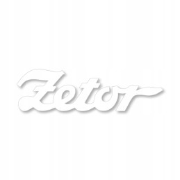 Sticker inscription Zetor emblem up to 40cm, 2 pcs, black