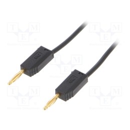 1 pcs x STu00c4UBLI - 28.0039-03021 - Test lead, 60VDC, 30VAC, 10A, banana plug 2mm,both sides, black