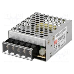 1 pcs x MEAN WELL - RS-15-5 - Power supply: switched-mode, for building in,modular, 15W, 5VDC