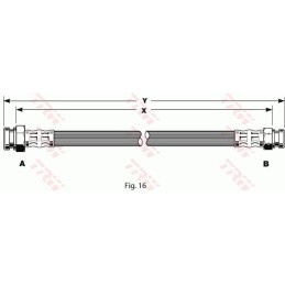 Brake hose seat vw ibiza ii 6k1 toledo i 1l corra