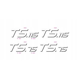 Sticker inscription new holland t5 115 t5 75 2 pieces