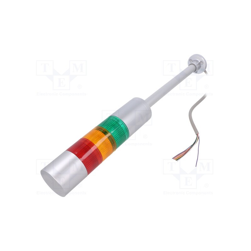 1 pcs x PATLITE - LR6-302PJBU-RYG - Signaller: signalling column, LED, red/amber/green, 24VDC, IP65