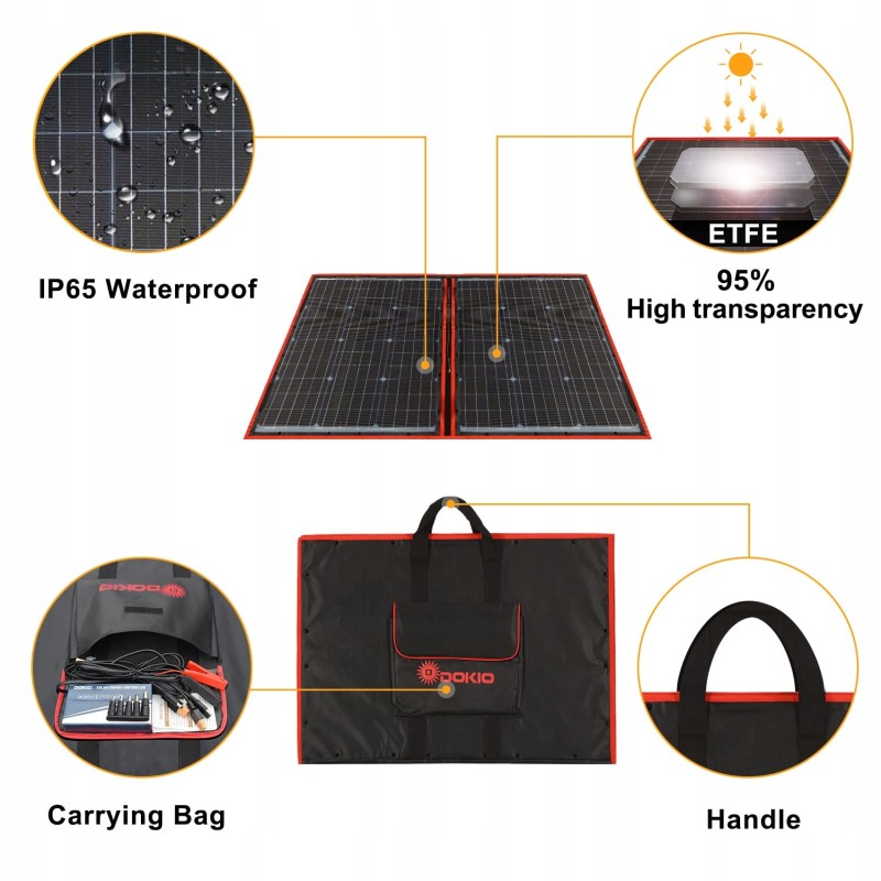 Dokio 110w 18v foldable solar modules