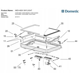 Dometic midi heki style external window frame 70x50