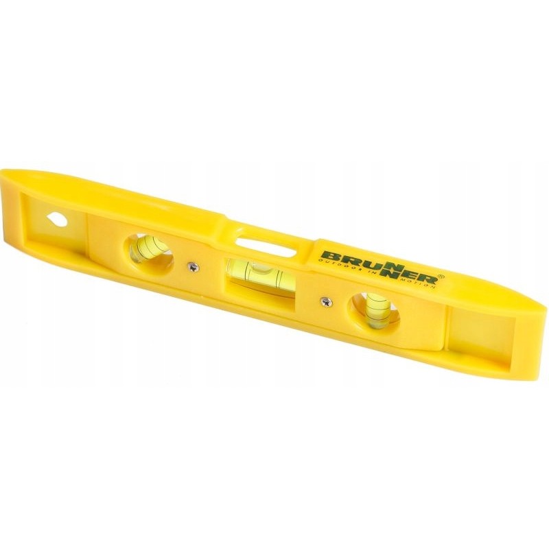 A spirit level for setting the Level Brunner trailer