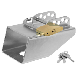 Ball hitch trailer security lock