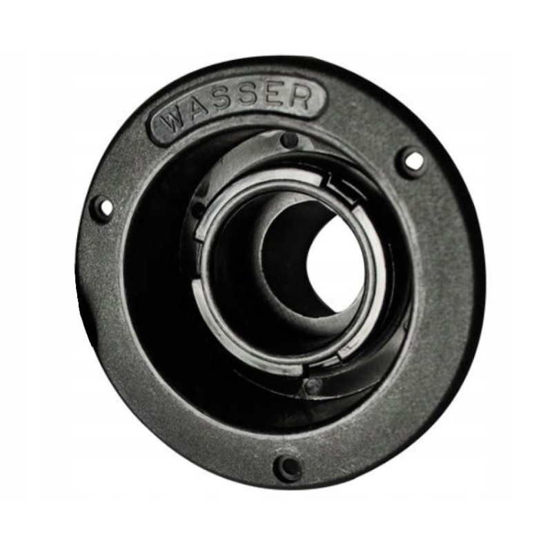 Black water filler socket for a camper trailer