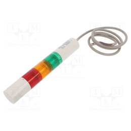 1 pcs x PATLITE - LR6-302WJBW-RYG - Signaller: signalling column, LED, red/amber/green, 24VDC, IP65