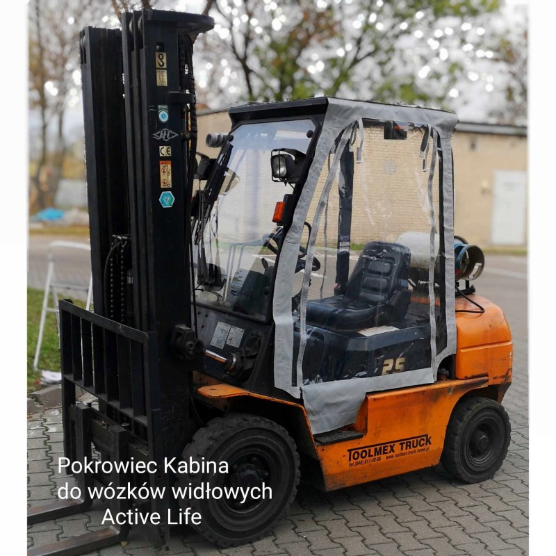 Cabin tarpaulin cover, rain cover for forklift