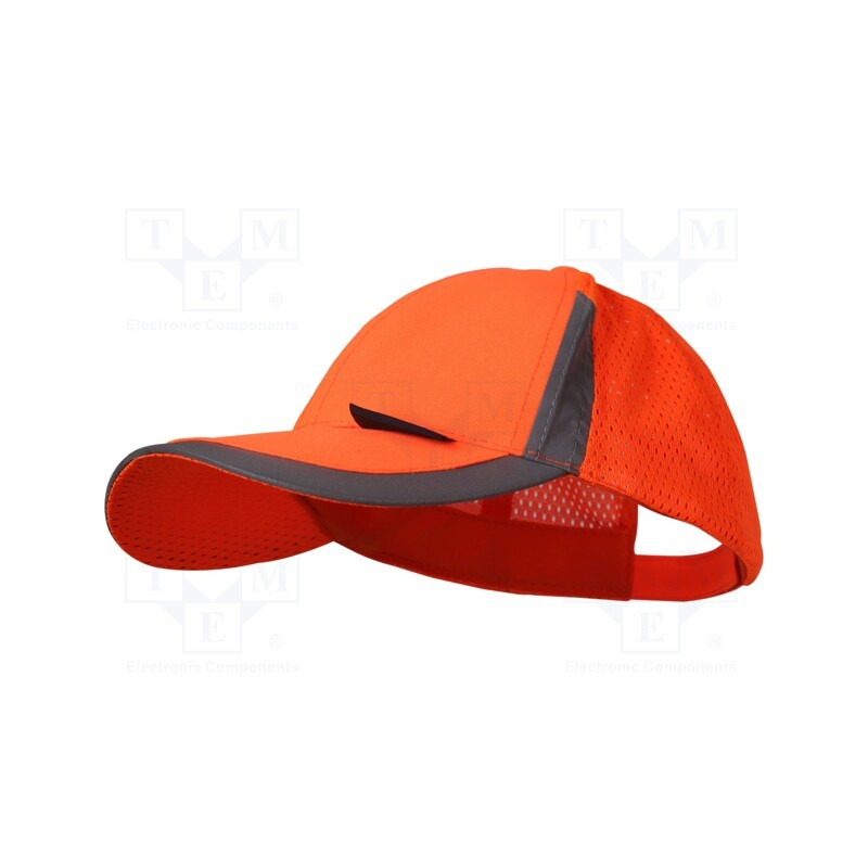 1 pcs x VIZWELL - VWOT229O - High-visibility cap, adjustable,vented, Size: 56÷61mm, orange