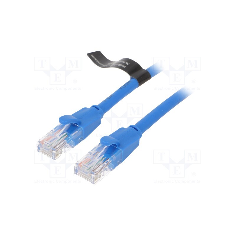 1 pcs x VENTION - IBELH - Patch cord, U/UTP, 6, CCA, PVC, blue, 2m, RJ45 plug,both sides
