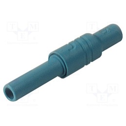 1 pcs x HIRSCHMANN T&M - KUN S BL - Socket, 4mm banana, 24A, 1kVDC, blue, nickel plated, -15÷75°C