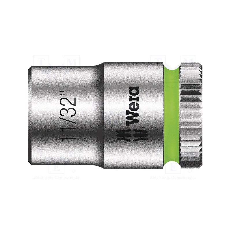 1 pcs x WERA - 5003519001 - Socket, 6-angles,socket spanner, HEX 11/32', 1/4', 23mm