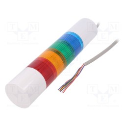 1 pcs x PATLITE - LR6-402WJBW-RYGB - Signaller: signalling column, LED, red/amber/green/blue, 24VDC