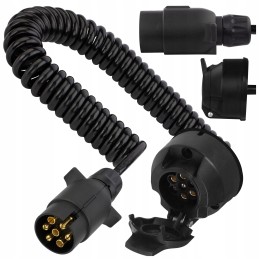 Spiral extension cable for trailer 7 pin, 4 m