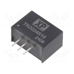1 pcs x XP POWER - TR2024S15 - Converter: DC/DC, Uin: 18÷36V, Uout: 15VDC, Iout: 2A, SIP3, 410kHz