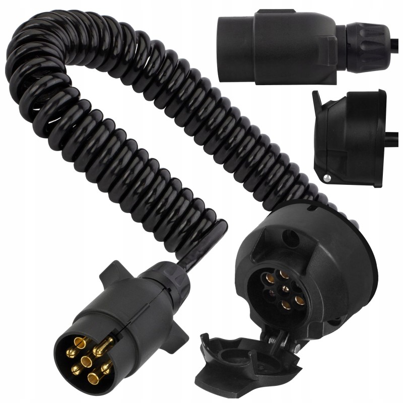 Spiral extension cable for trailer 7 pin, 3 m