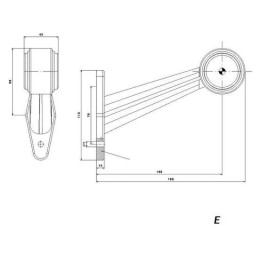 LED corner marker lamp LP set, diagonal marker, long semi-trailer tow truck